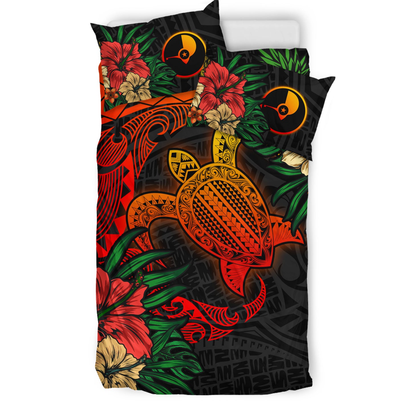 Yap Bedding Set - Yap Polynesian Turtle Tropical Bedding Set