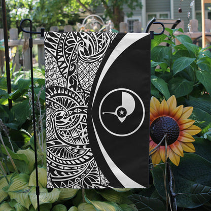 Yap State Garden Flag Lauhala Circle White