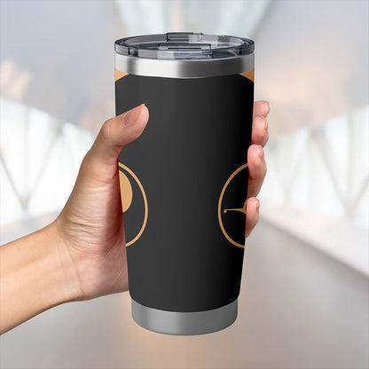 Yap State Tumbler Lauhala Circle Style Gold