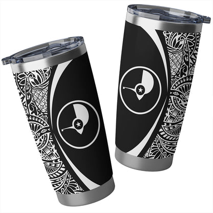 Yap State Tumbler Lauhala Circle Style White