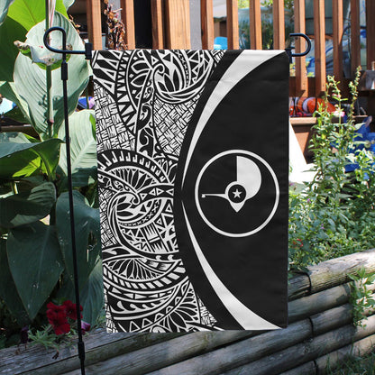 Yap State Garden Flag Lauhala Circle White