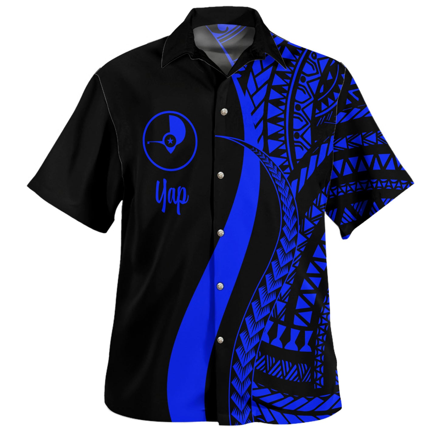 Yap Custom Personalised Hawaiian Shirt Micronesian Tentacle Tribal Pattern