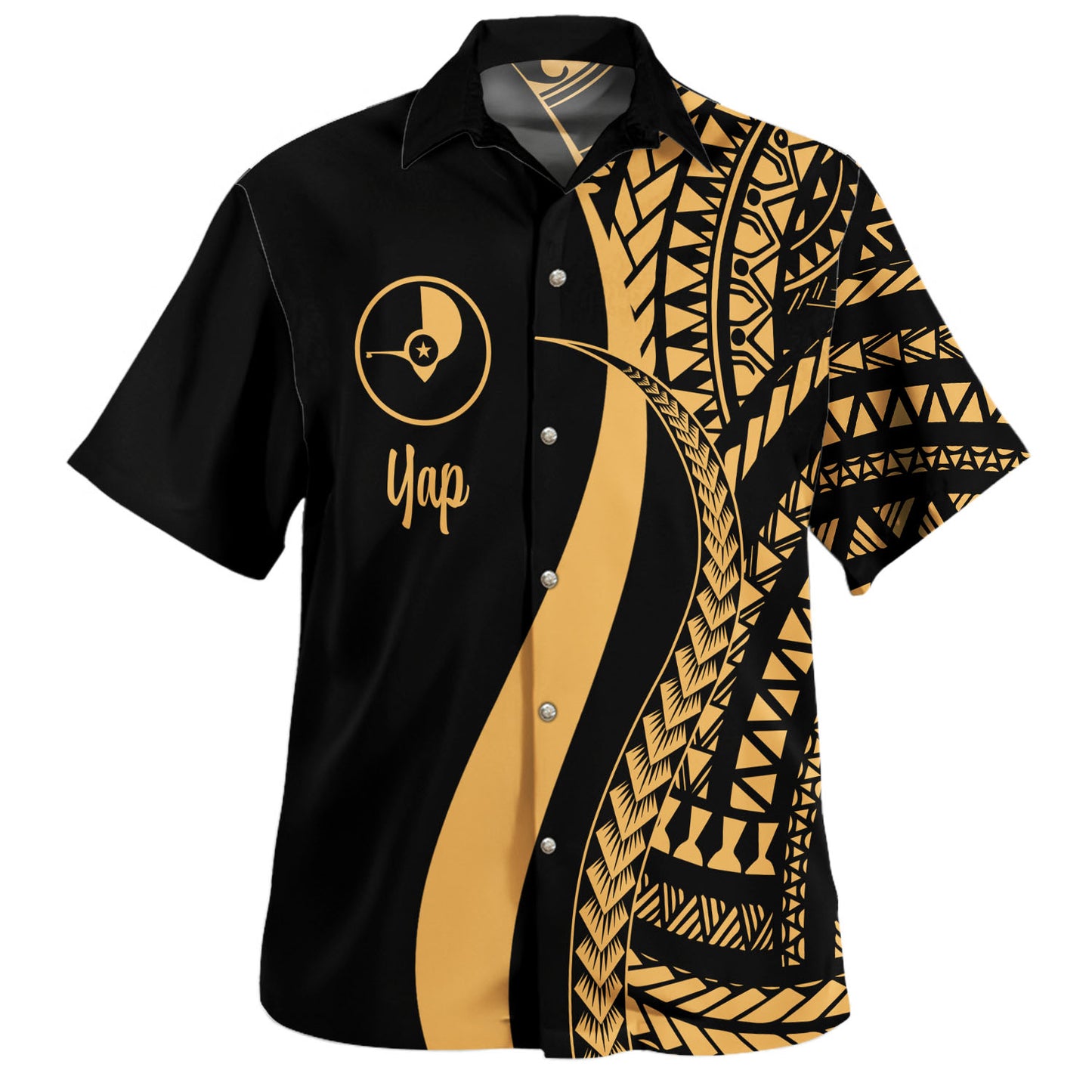 Yap Custom Personalised Hawaiian Shirt Micronesian Tentacle Tribal Pattern