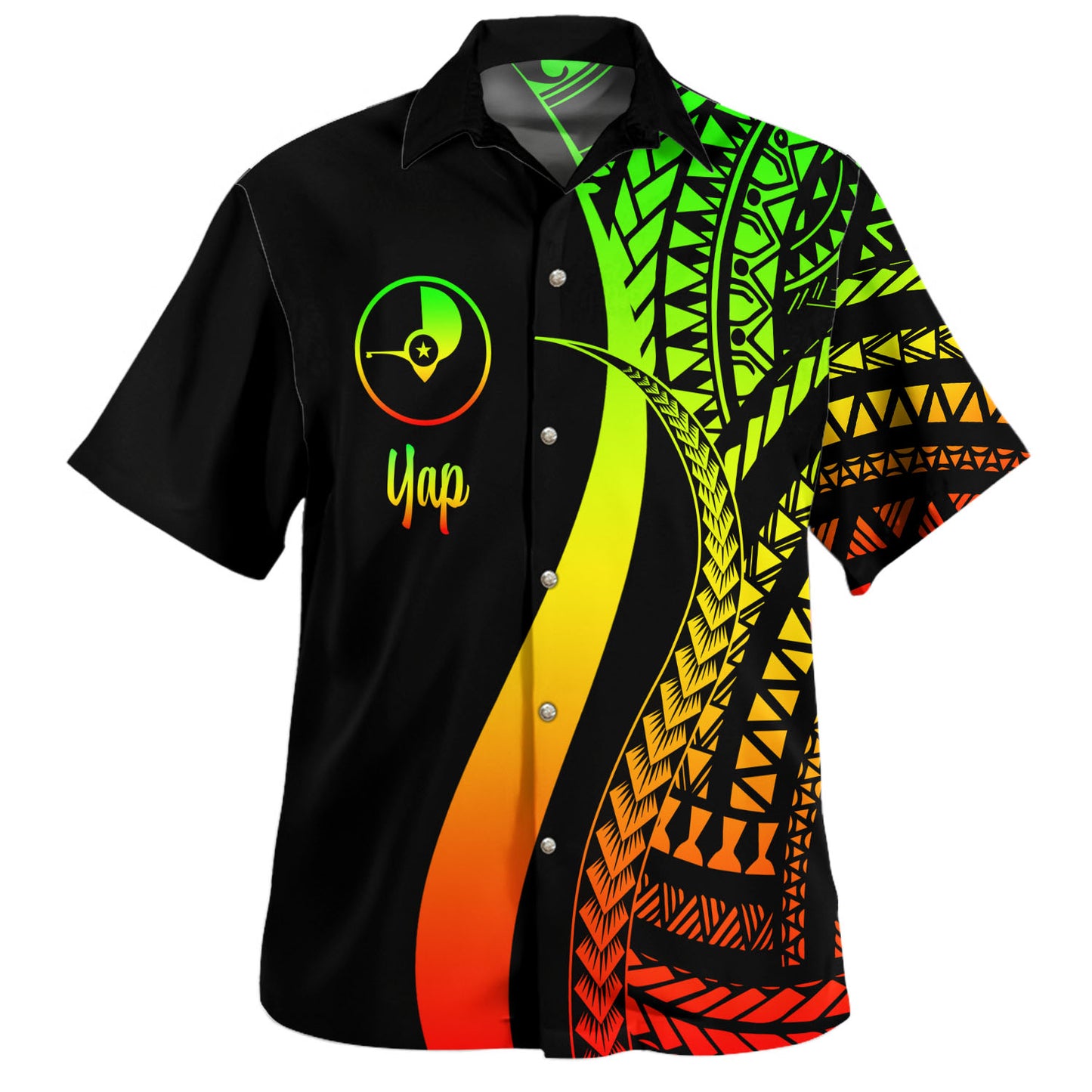 Yap Custom Personalised Hawaiian Shirt Micronesian Tentacle Tribal Pattern