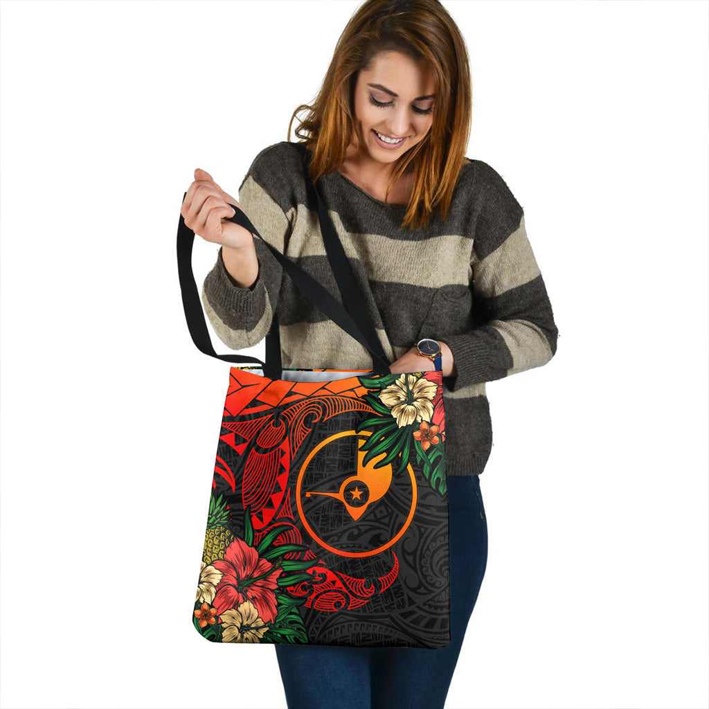 Yap State Tote Bag Polynesian Turtle Tropical