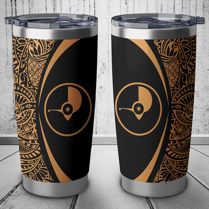Yap State Tumbler Lauhala Circle Style Gold