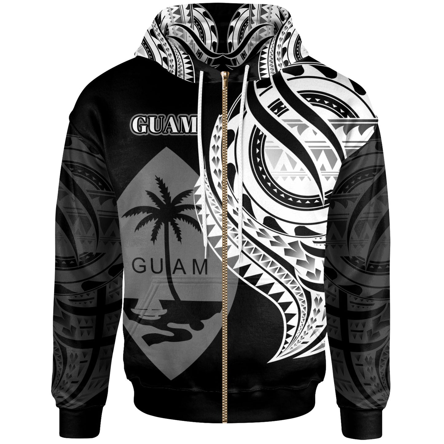 Guam Hoodie - Polynesian Patterns Best Guam Ever