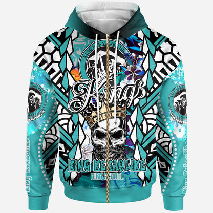 Hawaii Custom Personalised Hoodie - King Kekaulike High School The Kings Of Maui Tribal Patterns