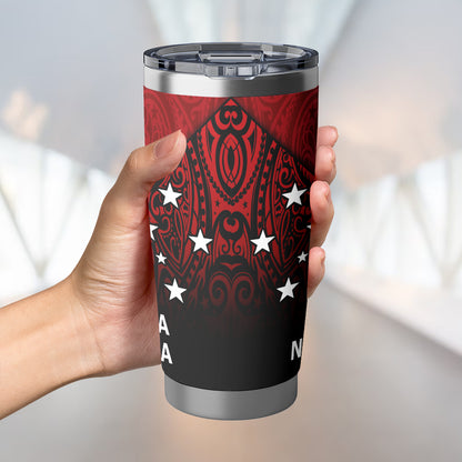 Papua New Guinea Flag Color With Traditional Patterns Tumbler