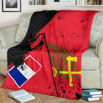 Wallis and Futuna Blanket - Alo Special Grunge Flag