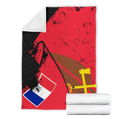 Wallis and Futuna Blanket - Alo Special Grunge Flag