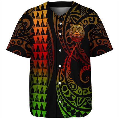 American Samoa Baseball Shirt Kakau Style