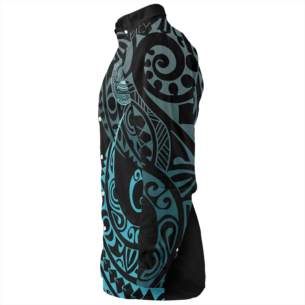 American Samoa Long Sleeve Shirt Kakau Style Ver.1