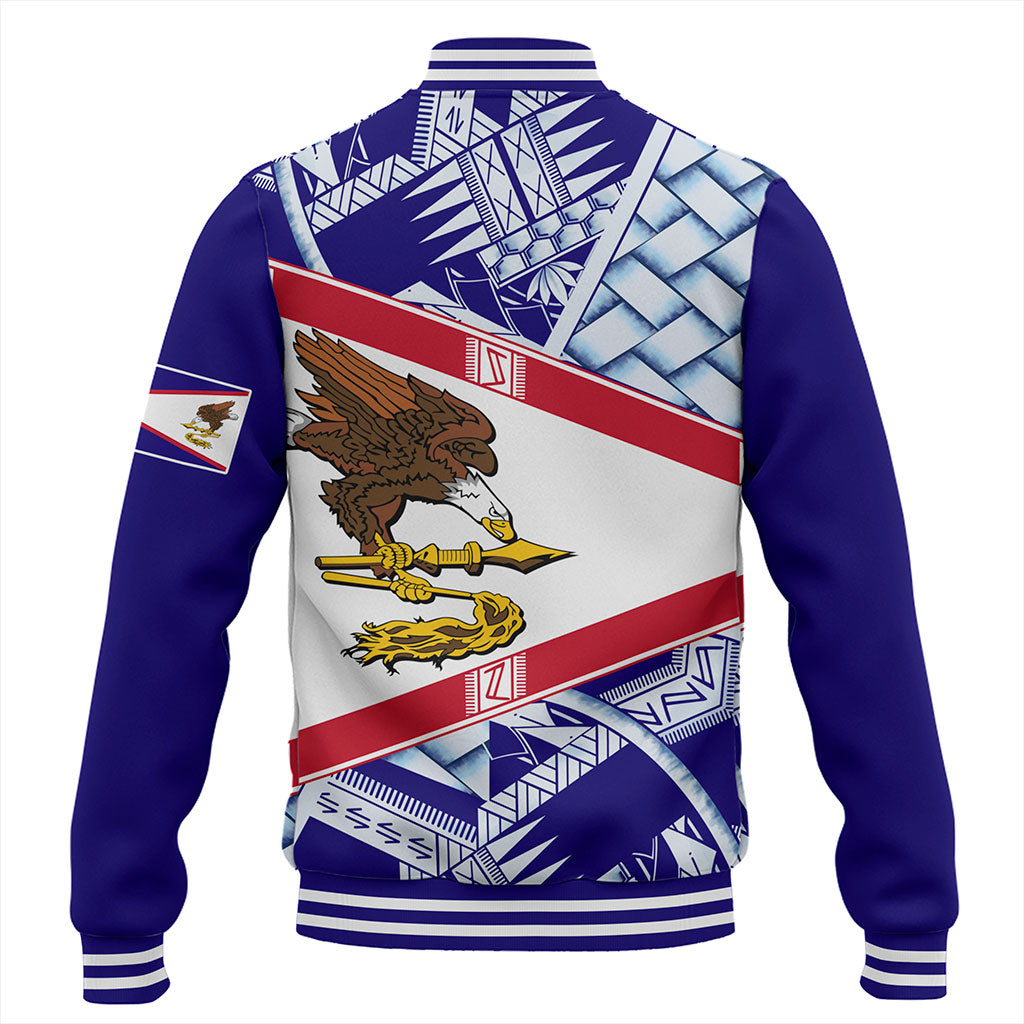 American Samoa Baseball Jacket Flag Design With Pattern