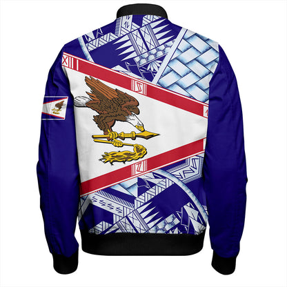 American Samoa Bomber Jacket Flag Design With Pattern