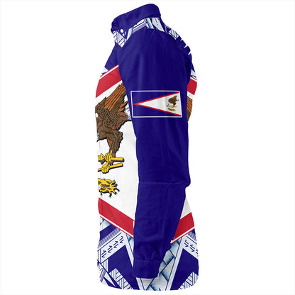 American Samoa Long Sleeve Shirt Flag Design With Pattern