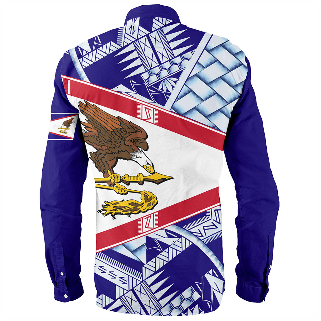 American Samoa Long Sleeve Shirt Flag Design With Pattern