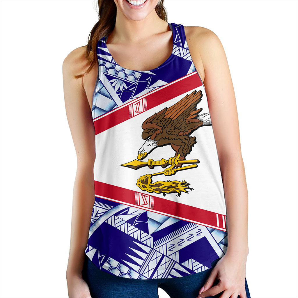 American Samoa Women Tank Flag Design With Pattern