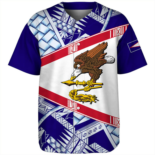 American Samoa Baseball Shirt Flag Design With Pattern
