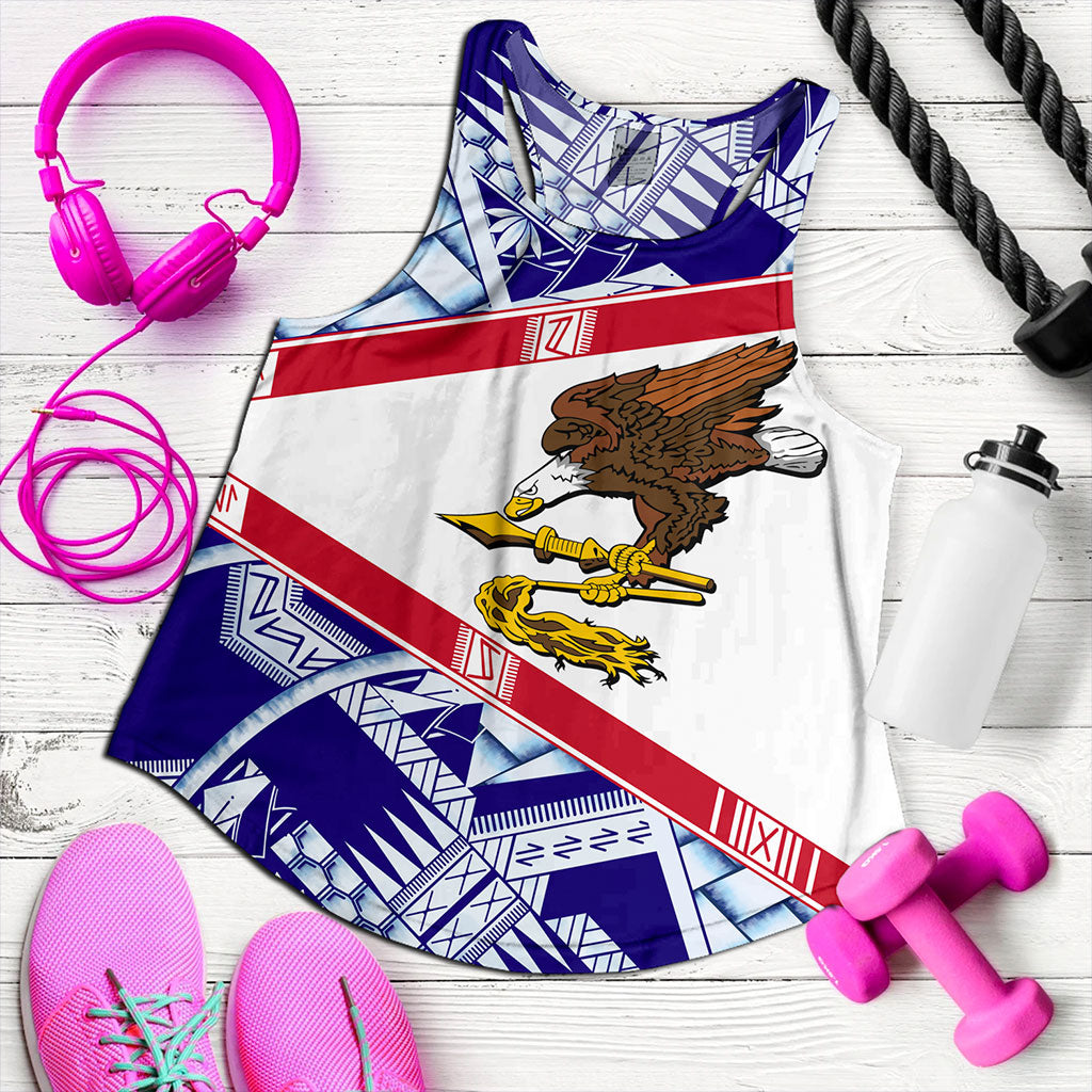 American Samoa Women Tank Flag Design With Pattern