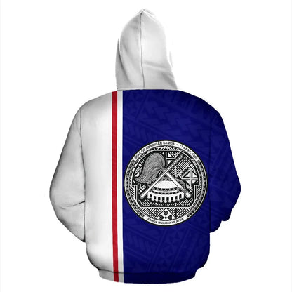 American Samoa All Over Hoodie - Polynesian Straight Version
