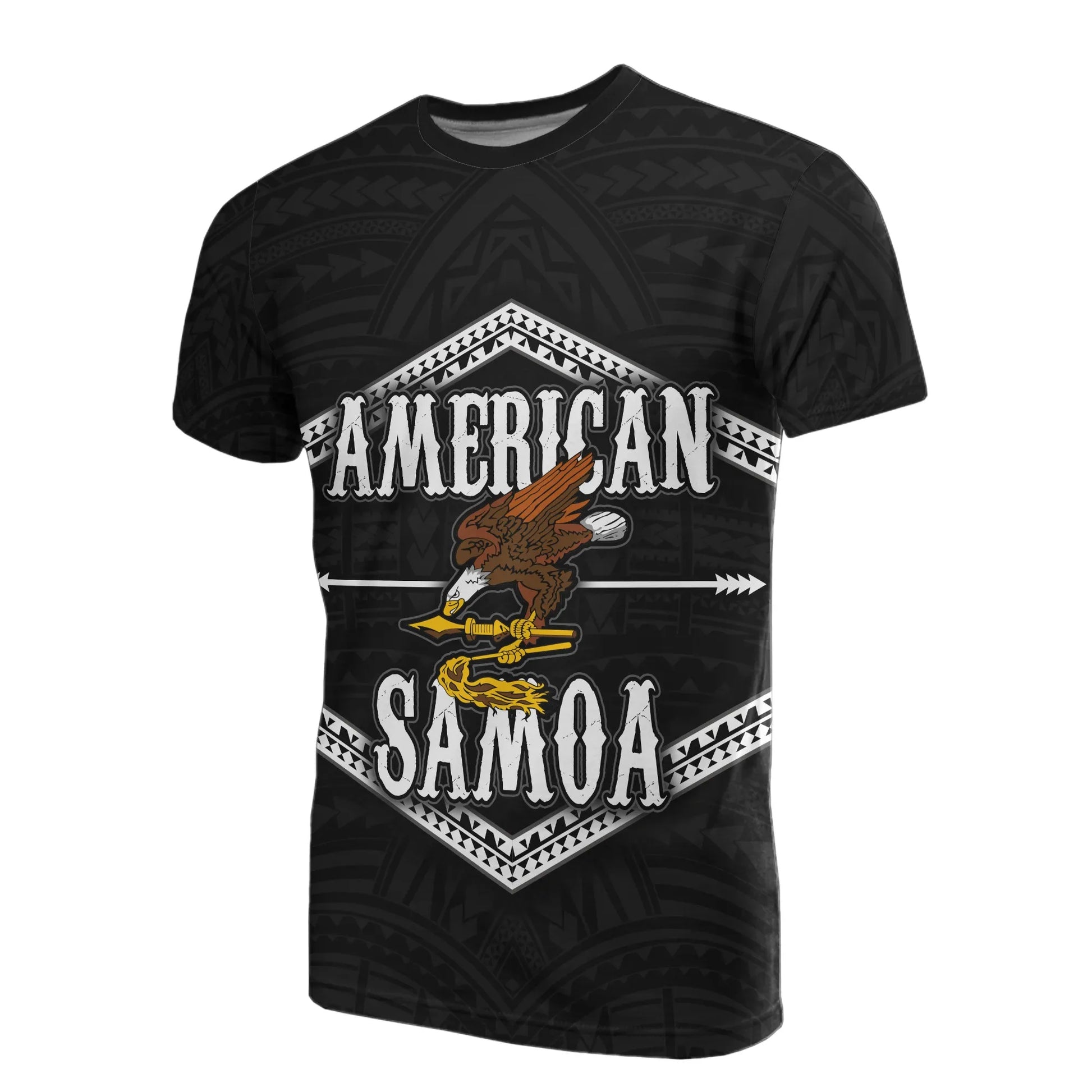 American Samoa All Over T-Shirt - American Samoa Eagle Black