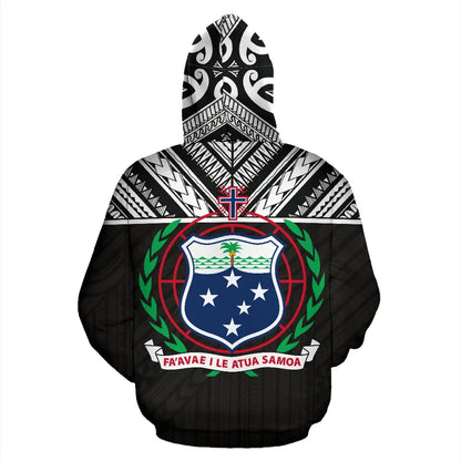 American Samoa And Samoa All Over Hoodie - Polynesian Version