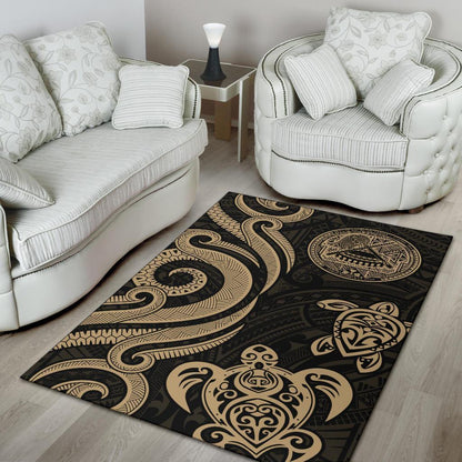 American Samoa Area Rug - Gold Tentacle Turtle