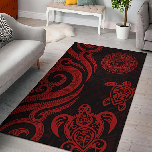 American Samoa Area Rug - Red Tentacle Turtle