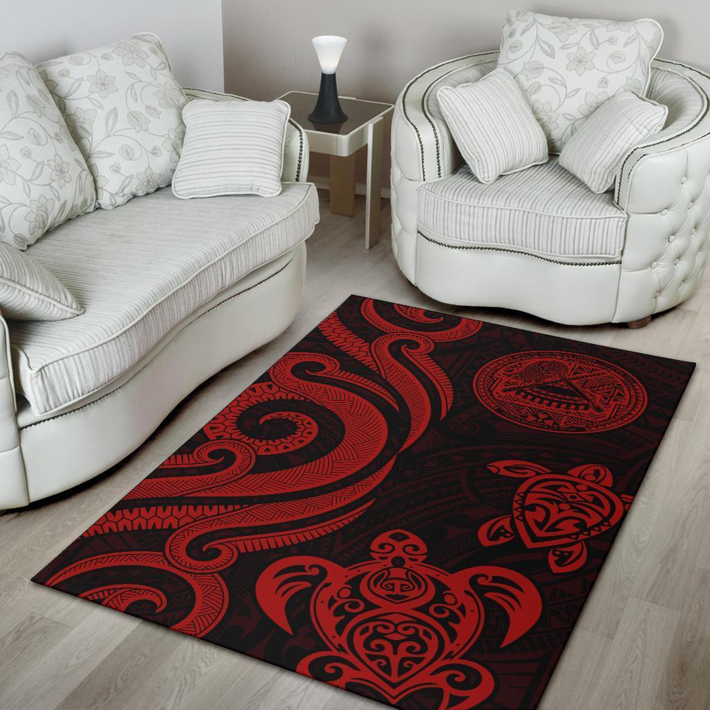 American Samoa Area Rug - Red Tentacle Turtle