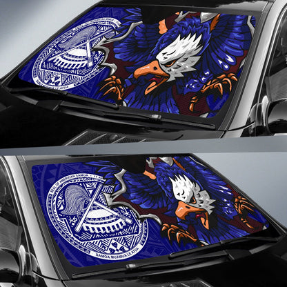 American Samoa Auto Sun Shades - Coat Of Arms With Eagle
