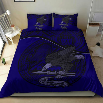 American Samoa Duvet Cover Set - American Samoa Seal & Flag Dark Blue
