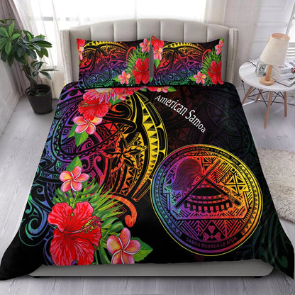 American Samoa Bedding Set - Tropical Hippie Style