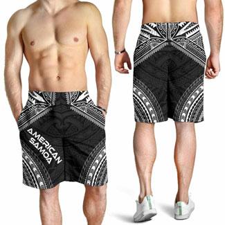 American Samoa Men Shorts - Polynesian Chief Black Version