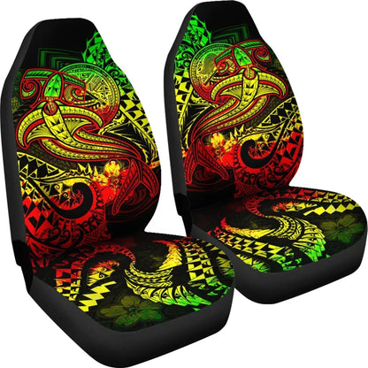 American Samoa Car Seat Covers - Reggae Shark Polynesian Tattoo