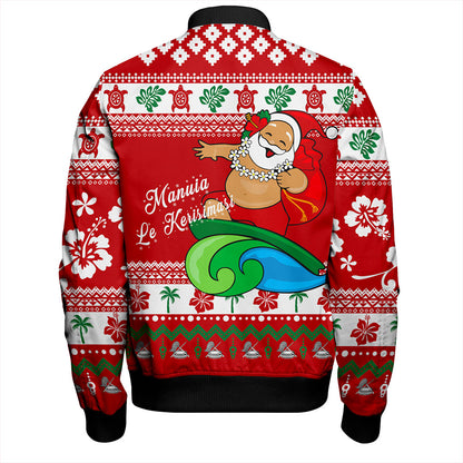 American Samoa Bomber Jacket Santa Claus Ho Ho Ho Christmas