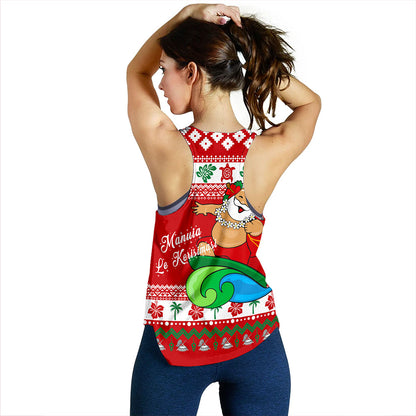 American Samoa Women Tank Santa Claus Ho Ho Ho Christmas
