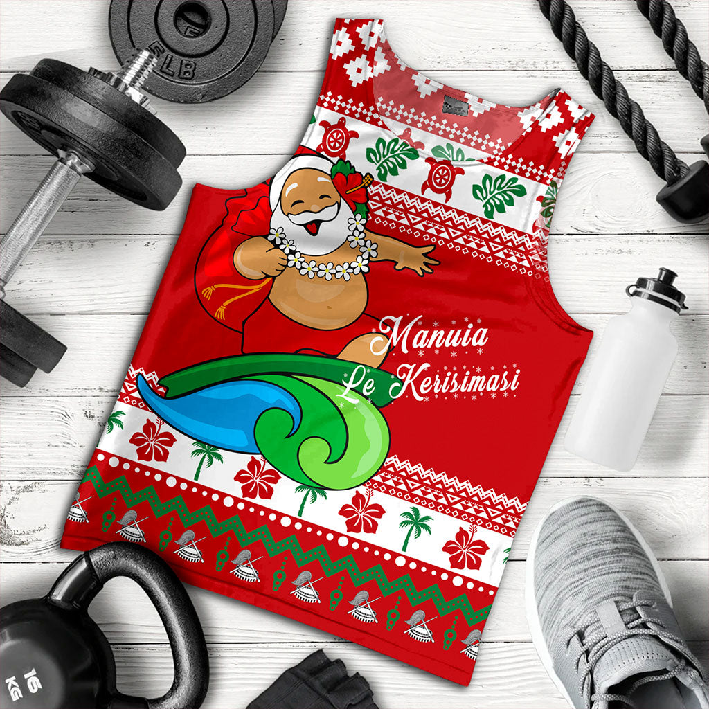 American Samoa Tank Top Santa Claus Ho Ho Ho Christmas