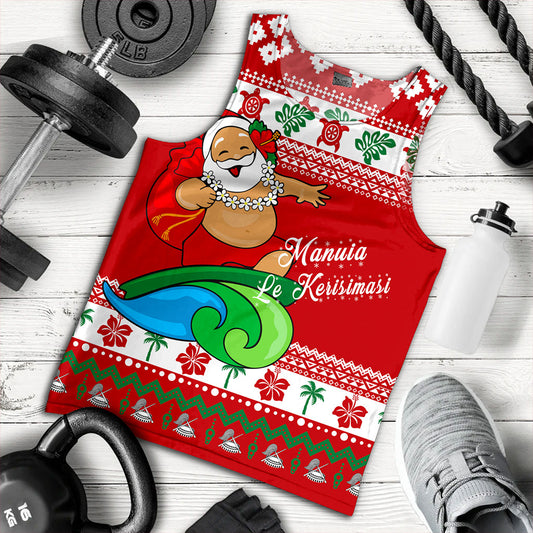 American Samoa Tank Top Santa Claus Ho Ho Ho Christmas