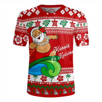 American Samoa Rugby Jersey Santa Claus Ho Ho Ho Christmas