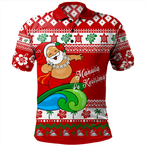 American Samoa Polo Shirt Santa Claus Ho Ho Ho Christmas