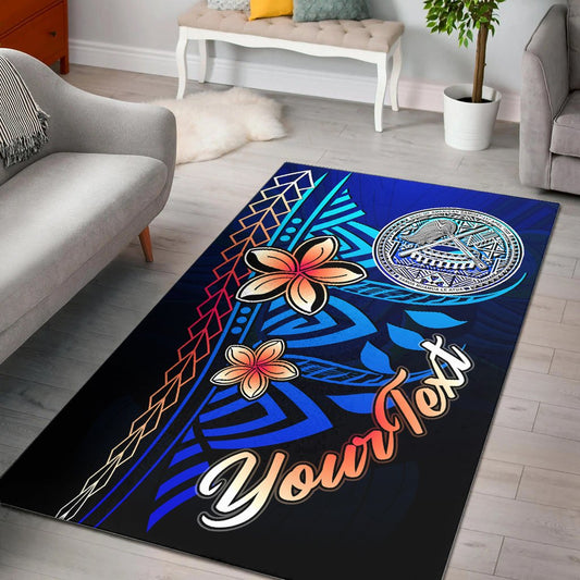 American Samoa Custom Personalised Area Rug - Vintage Tribal Mountain