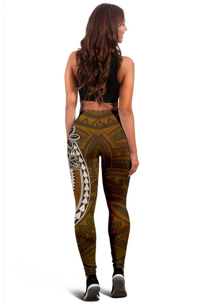 American Samoa Custom Personalised Legging - Polynesian Boar Tusk