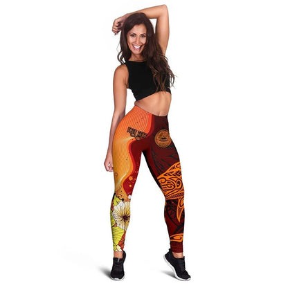 American Samoa Custom Personalised Legging - Tribal Tuna Fish