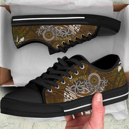American Samoa Custom Personalised Low Top Shoes - Polynesian Boar Tusk