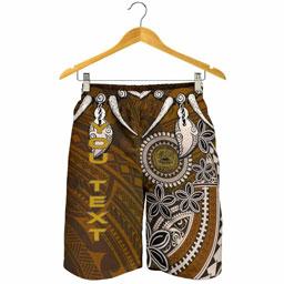 American Samoa Custom Personalised Men Shorts - Polynesian Boar Tusk