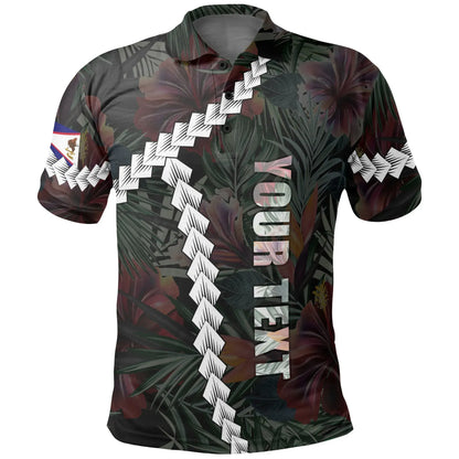 American Samoa Custom Personalised Polo Shirt - Chain Polynesian