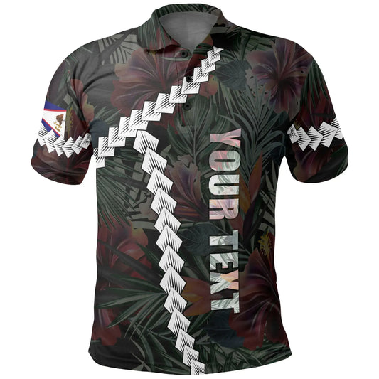 American Samoa Custom Personalised Polo Shirt - Chain Polynesian