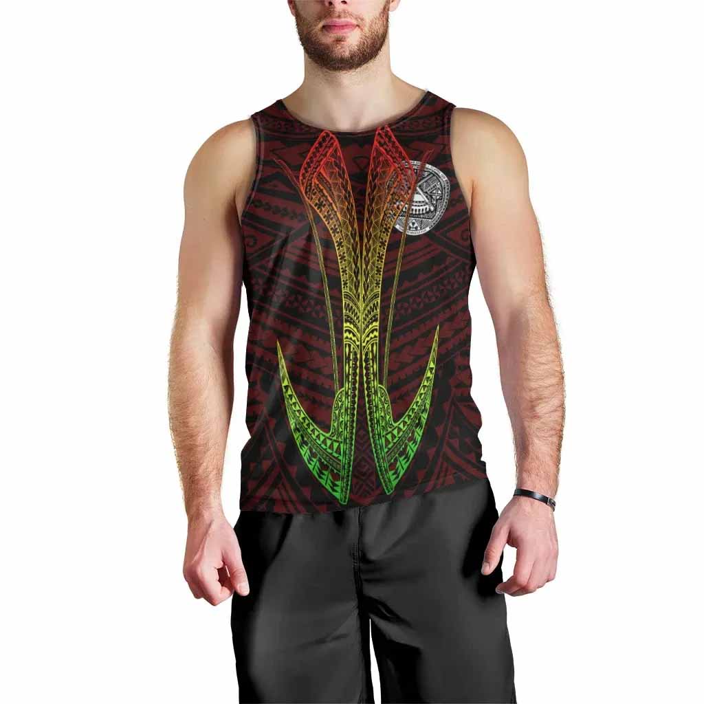 American Samoa Custom Personalised Polynesian Men Tank Top - Fish Hook Ver2