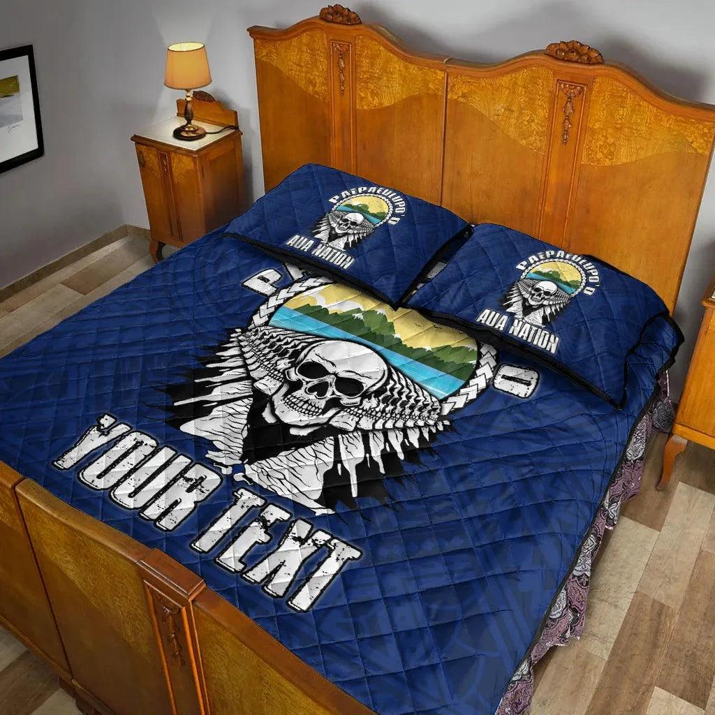 American Samoa Custom Personalised Quilt Bed Set - Paepaeulupo'o Aua (Ver 2)